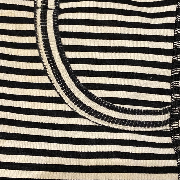 Lululemon Black and White Striped Scuba Hoodie with Pink Accents - Picture 6 of 10